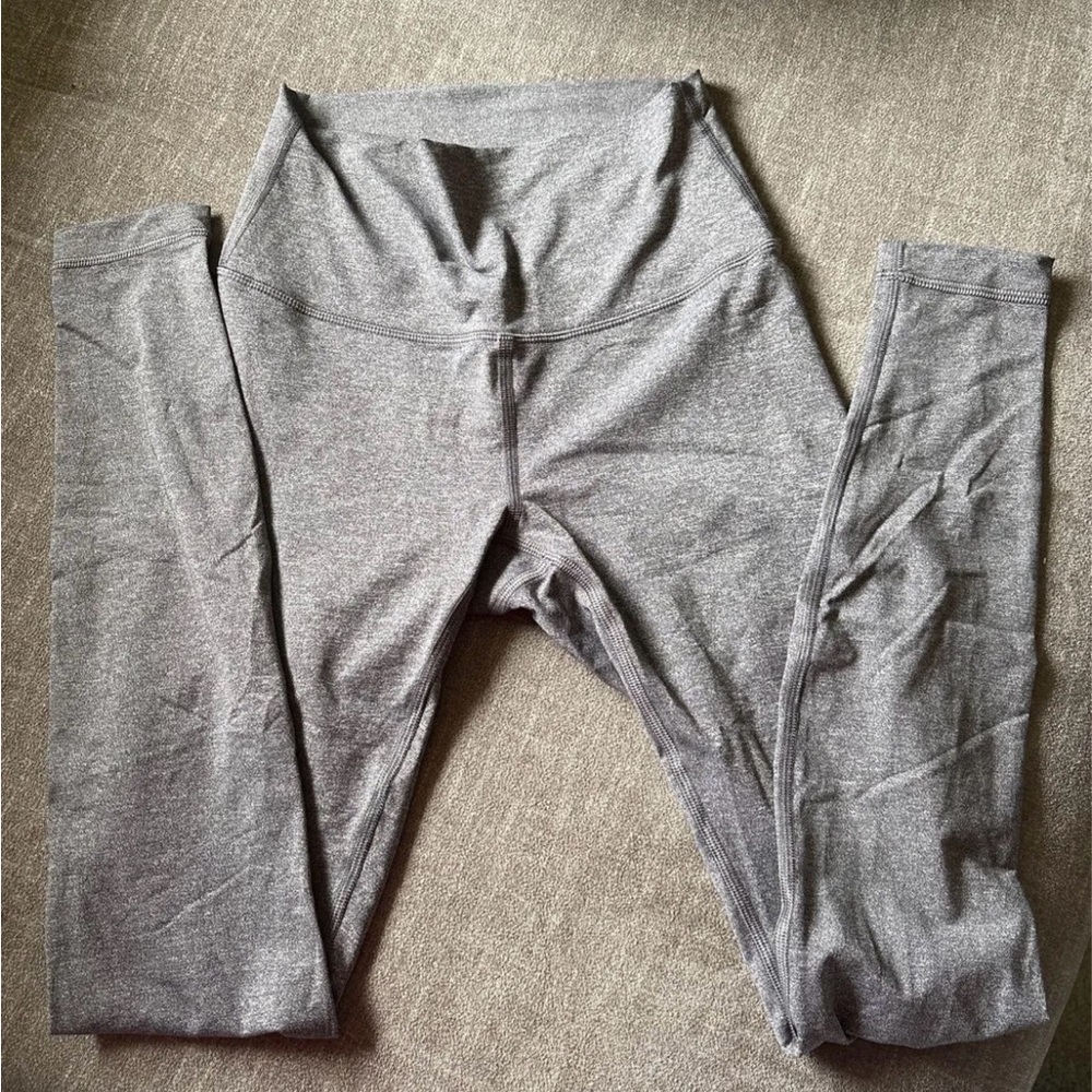 Gray High-Waisted Leggings